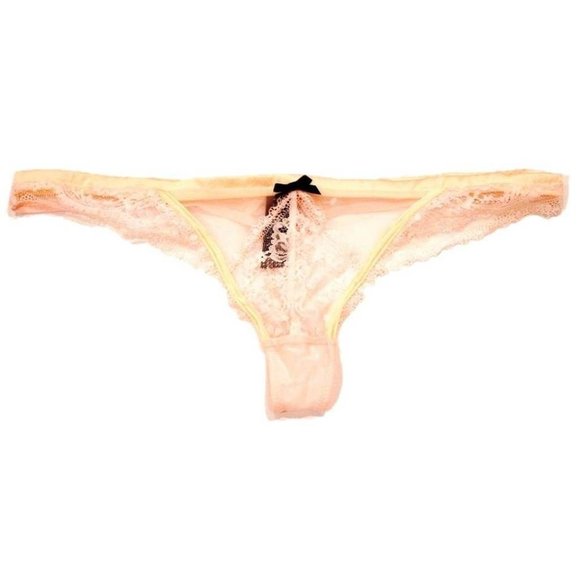 ELLE MACPHERSON Nordstrom Underwear Panty  THONG Lace L - Picture 1 of 1
